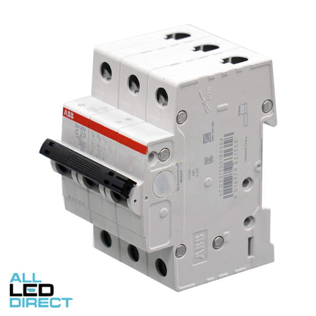 ABB 20 Amp Miniature Circuit Breaker MCB C Curve 3 Pole 6kA