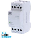 NHP 8.5 Amp to 25 Amp 4 Pole 5.4kW Din Mount Contactor With 240 Volt AC Coil & 4 x N/C Auxiliary Contacts
