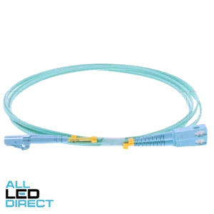 Select Data OM4 Duplex Patch Lead Suitable For SC & LC Connector Aqua 2 Meters
