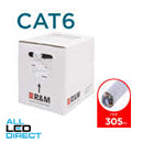 R&M Cat6 U/UTP 250MHz AWG 24 LSZH Soft Grey Colour Jacket 305 Metre Dispenser Box