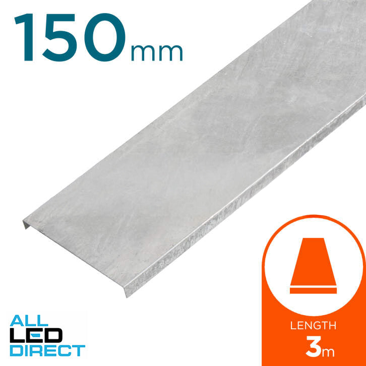 Impres 150mm x 3 Metre Light Duty Cable Tray Cover LT3 NEMA 1 Pre-Galvanised
