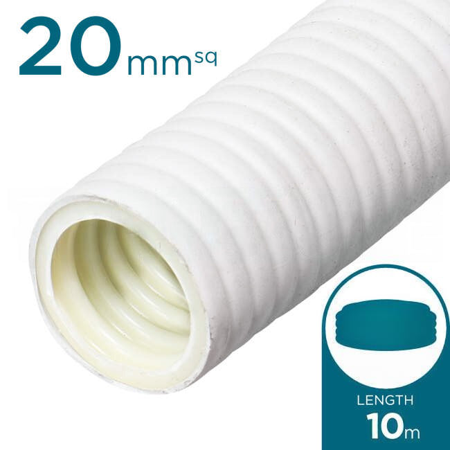 Clipsal 20mm Corrugated Conduit Sheathed Medium Duty Grey 10 Metre