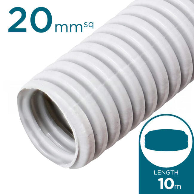 Clipsal 20mm Corrugated Conduit Medium Duty 10 Metre