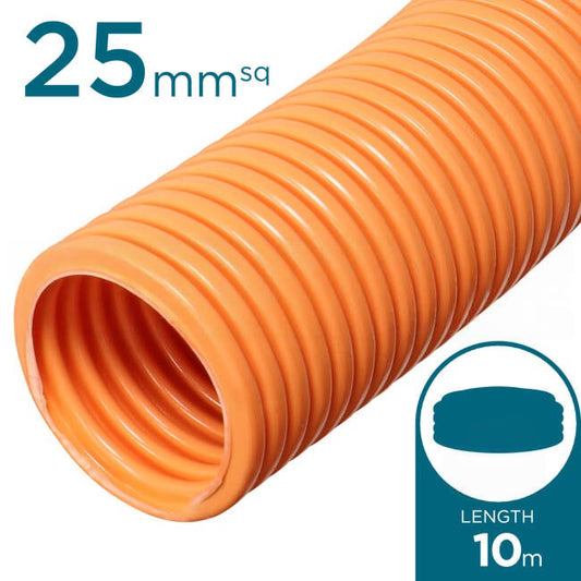 Clipsal 25mm Corrugated Conduit Heavy Duty 10 Metre