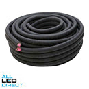 1/4 x 5/8 Copper Flame-Retardant UV Protected Pair Coil with 9mm Insulation Black 20 Metres