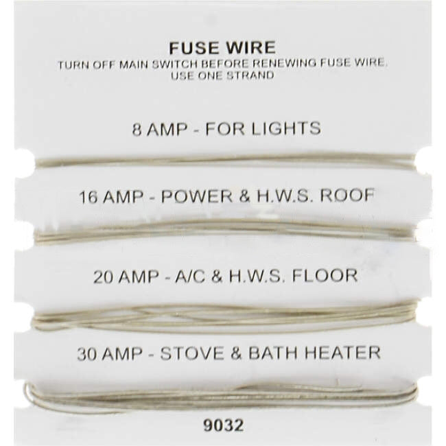 Global Components 16 Amp/20 Amp/30 Amp Fuse Wire Card