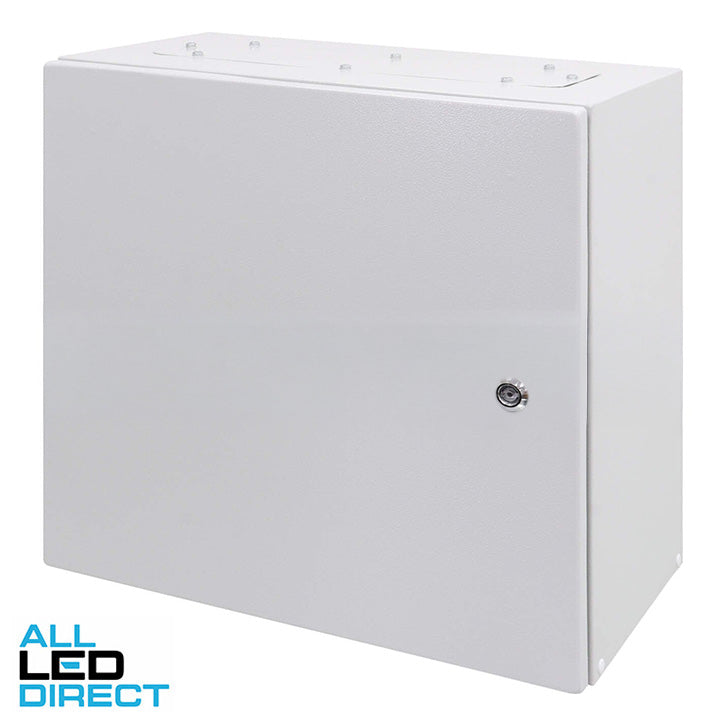 IP Enclosures 500mm W x 500mm H x 300mm D Galvanised Steel IP66 Enclosure With Single Door Grey