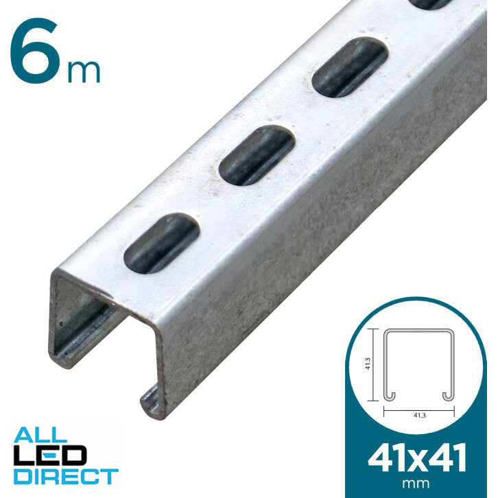 Impres 41mm x 41mm x 1.6mm Slotted Channel 6 Metres Hot Dip Galvanised