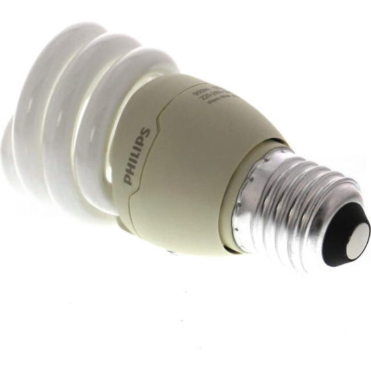 Philips 15 Watt TORNADO T2 Spiral Compact Fluorescent Lamp With ES/E27 Connection 3000k 950lm