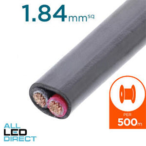 Electra 1.84mm Twin Sheath Auto Cable Black 500 Metre Drum