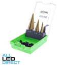 Bristol 3 Piece Straight Flute Step Drill Set