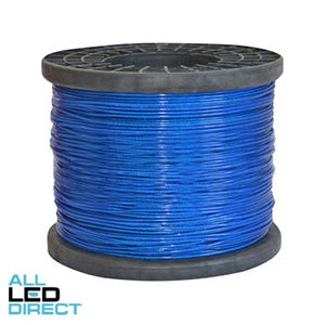 Noremak 2.0mm internal wire- 3.0mm O.D Catenary Wire Rope PVC Coated Blue 500 Metre Roll