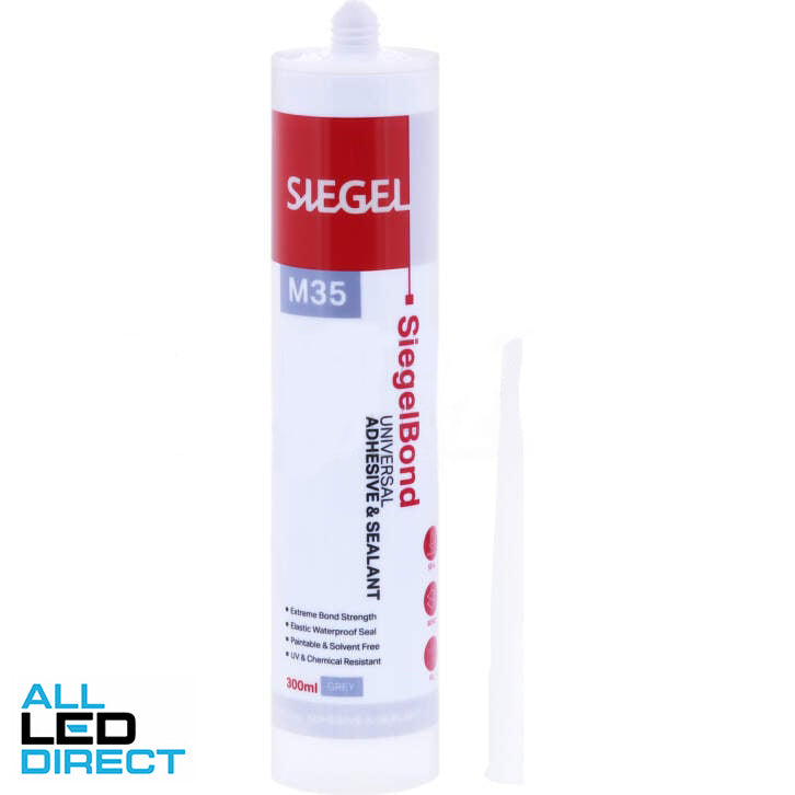 SiegelBond M35 Universal Adhesive & Sealant - Solvent Free and Paintable Grey