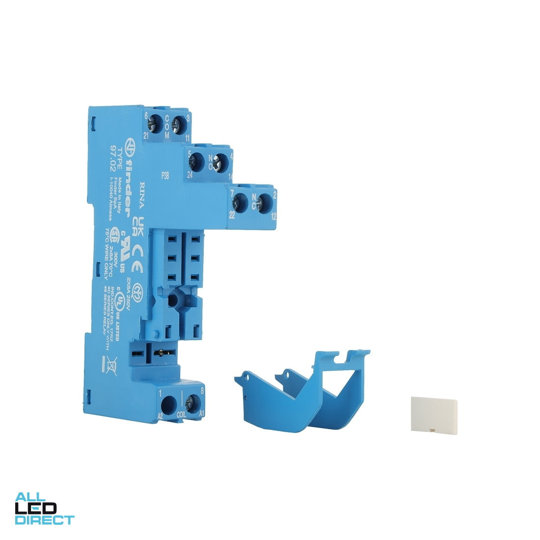 NHP FINDER Base For 46.52 Relay With Plastic Retaining Clip ALL LED Direct