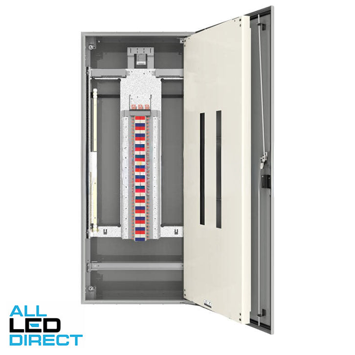 B&R 72 Pole SUPERIOR Distribution Board with 24P Extra DIN Space IP66 RAL7035