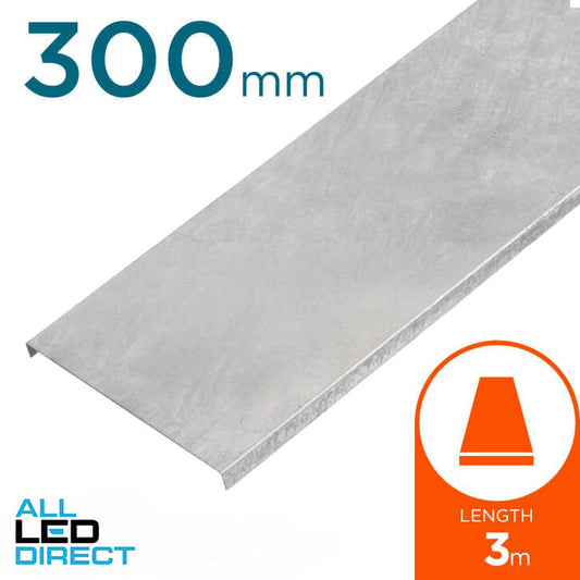 Impres 300mm x 3 Metre LT3 0.75mm Cable Tray Flat Cover Eco-Shield Zam Zn Al Mg