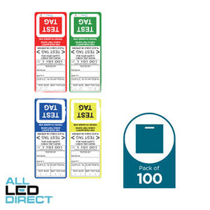 Industrial Engraving Solutions Self Laminating Test Tag Including Industrial Marking Pen Rainbow Pack Of 100