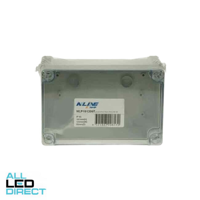 NHP N-Line 122mm W x 187mm H x 90mm D Rectangle Adaptable Box With Clear Lid