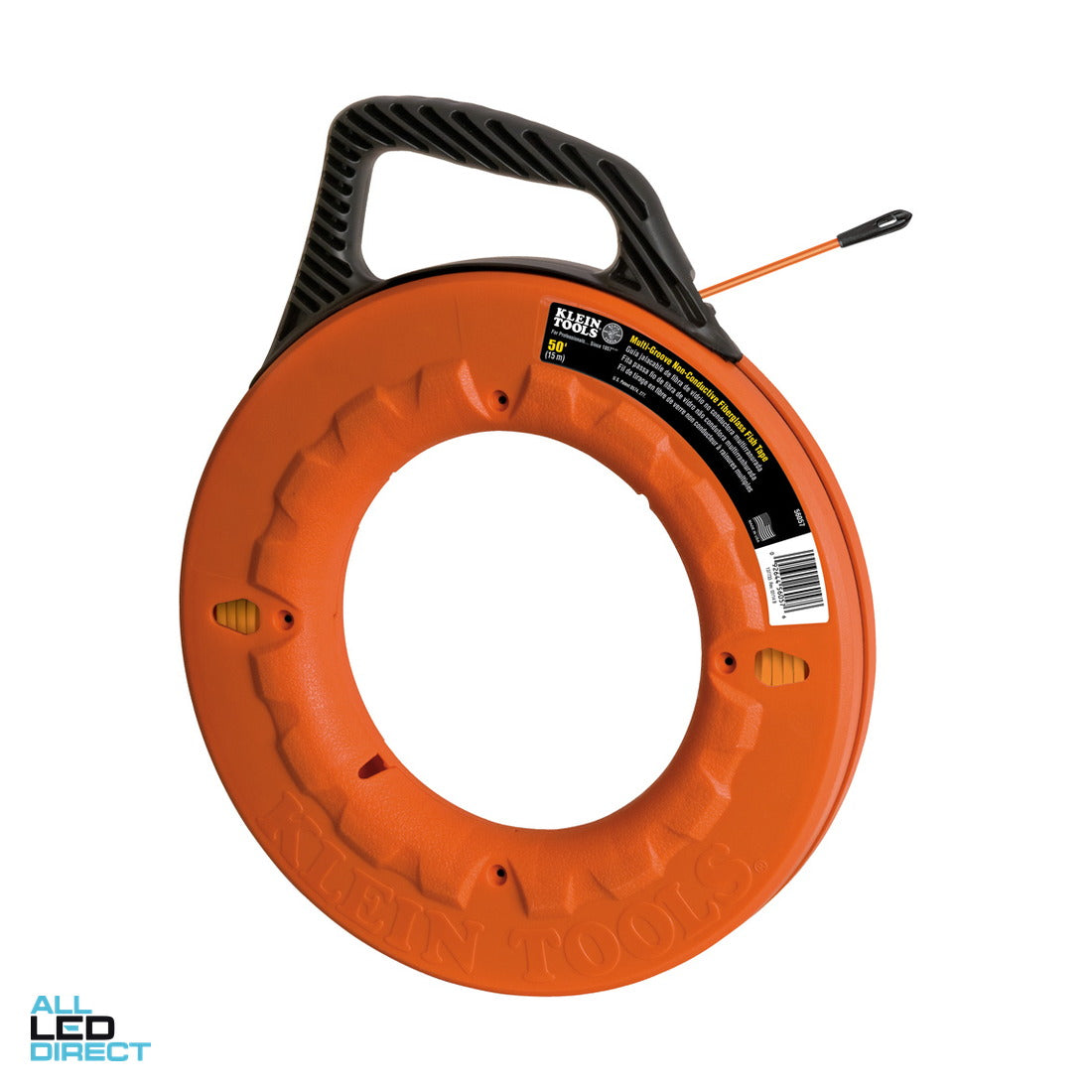 Klein Tools 15m Grooved Non-Conductive Fibreglass Fish Tape