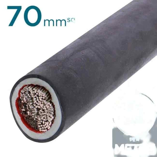 DKSH 70mm 110 Degree Rated SDI Rubber Flex Halogen Free Cable Black Sheath Per Metre - Default Title (A009044)