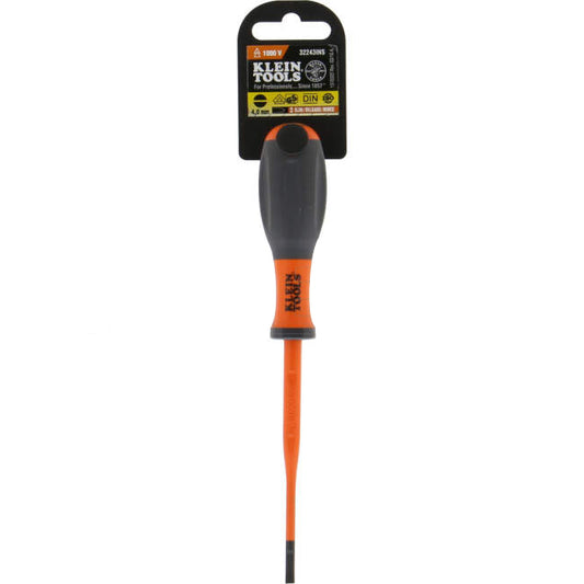 Klein Tools 1000v 100mm VDE Insulated Screwdriver 4.0mm