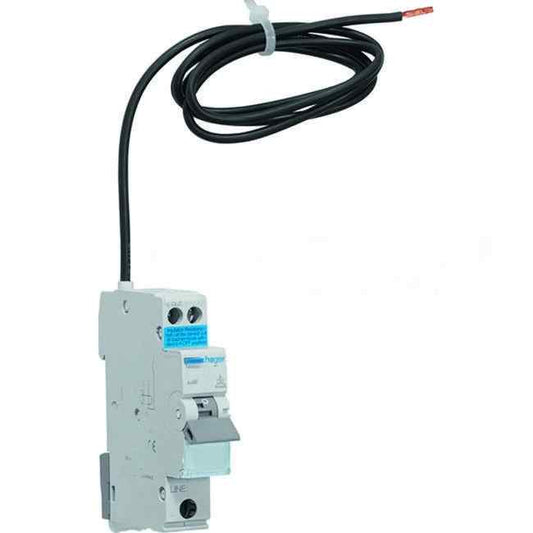 Hager 20 Amp Miniature Circuit Breaker & Residual Current Device MCB/RCD RCBO D Curve 1 Pole 6kA 30mA - Default Title (ADD920T)