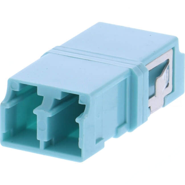 AFL Fibre Optic LCD Duplex Reduced Flange Adapter Aqua