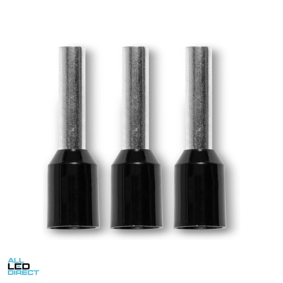 Wattmaster 1.5mm Bootlace Pin Terminal Black Pack of 100 ALL LED Direct