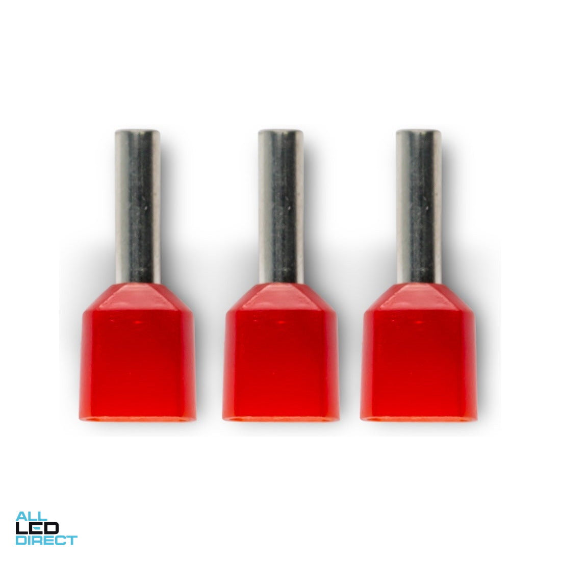 Wattmaster 2 x 1.0mm Bootlace Twin Terminal Red Pack of 100 ALL LED Direct