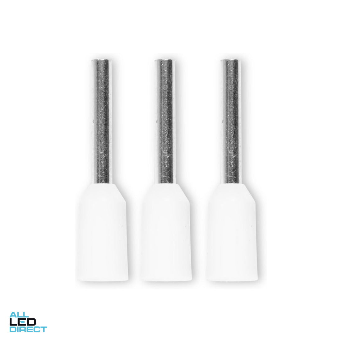 Wattmaster 0.5mm Bootlace Pin Terminal White Pack of 100 ALL LED Direct