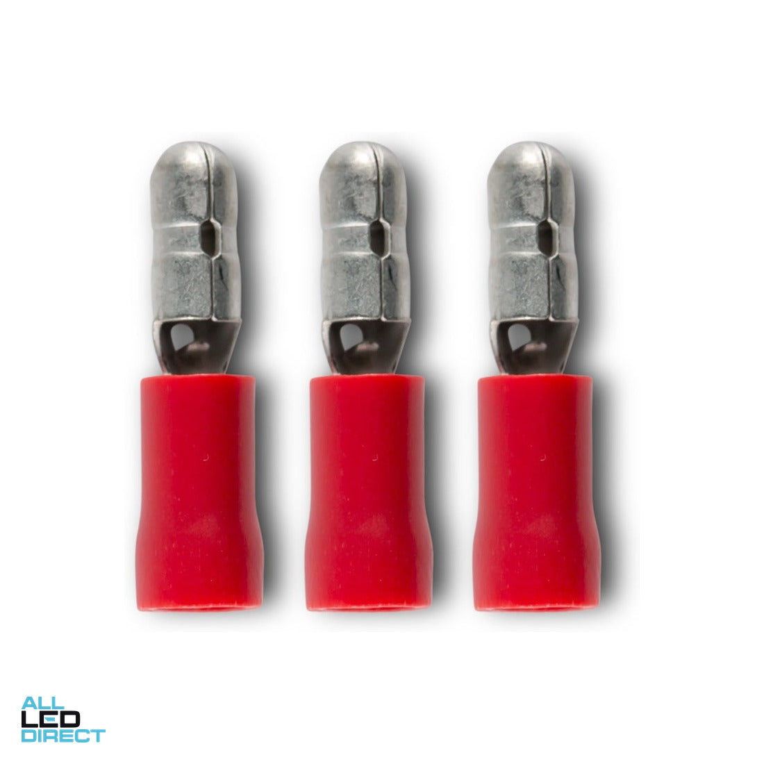 Wattmaster 0.5mm To 1.5mm Male Bullet Terminal Red Pack of 100 ALL LED Direct