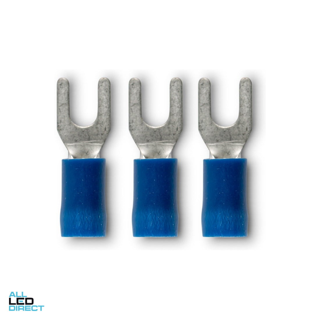 Wattmaster 3.7mm Stud Size Fork Terminal Blue Pack of 100 ALL LED Direct