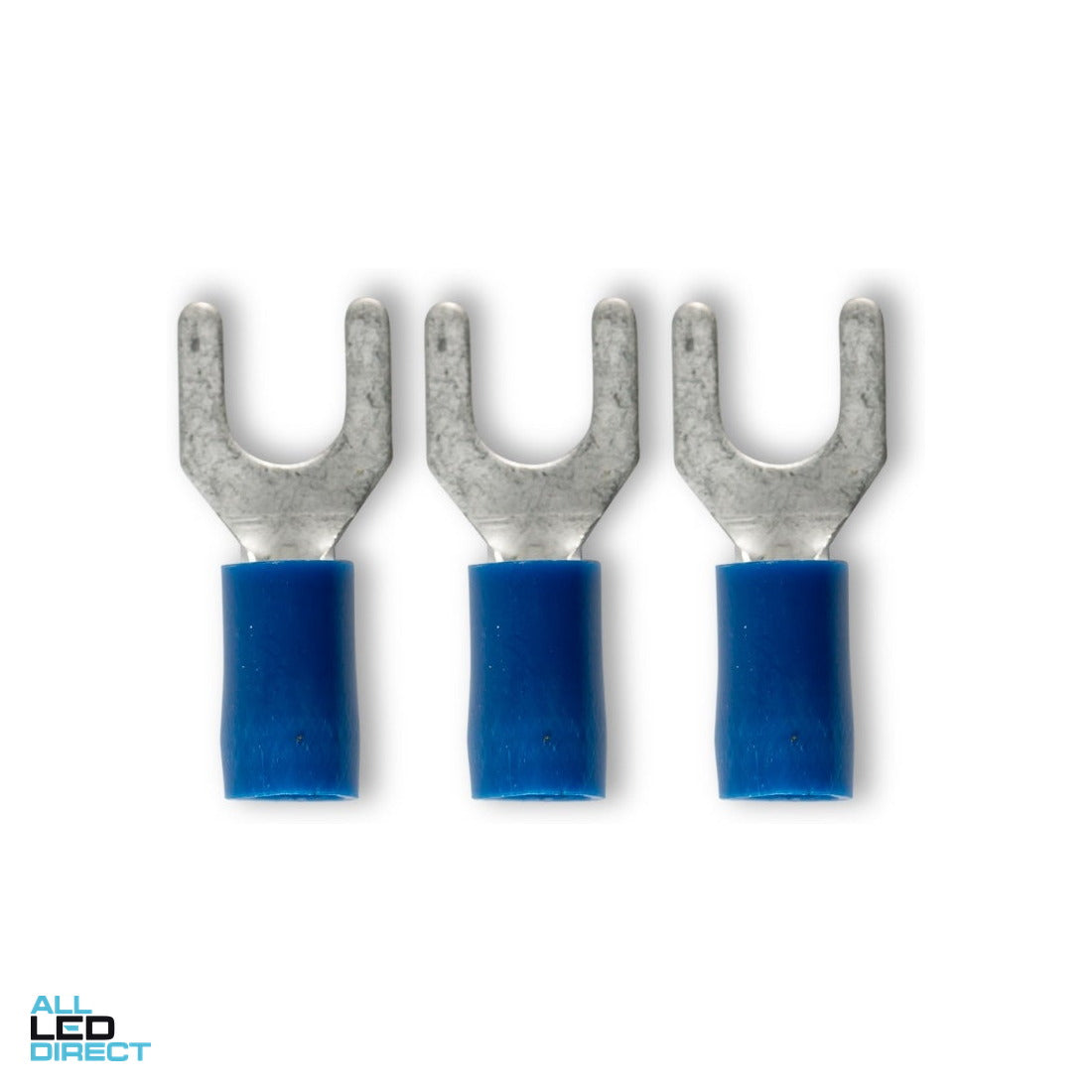 Wattmaster 5mm Stud Size Forked Terminal Blue Pack of 100 ALL LED Direct