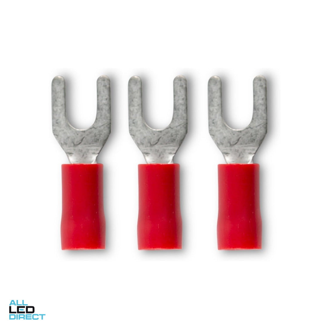 Wattmaster 0.5-1.5mm Fork Terminal Red Pack of 100 ALL LED Direct