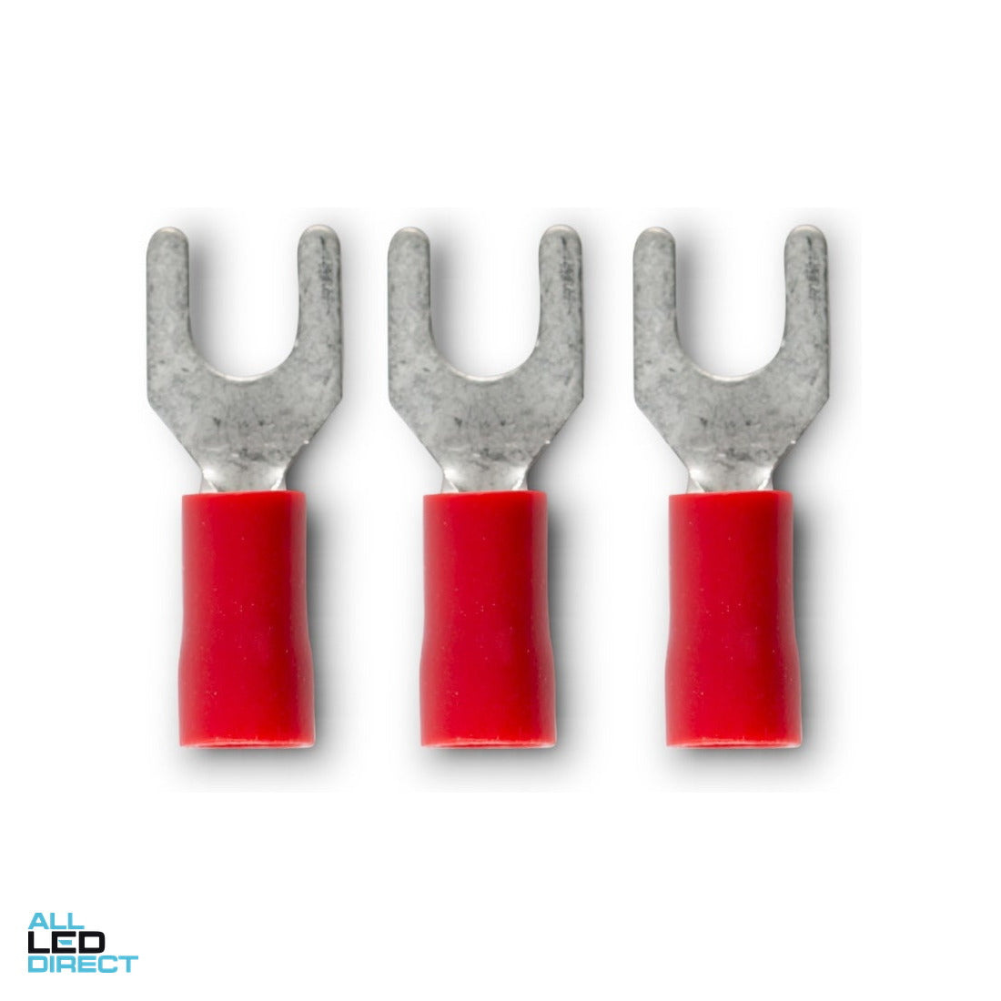 Wattmaster 0.5-1.5mm Fork Terminal Red Pack of 100 ALL LED Direct