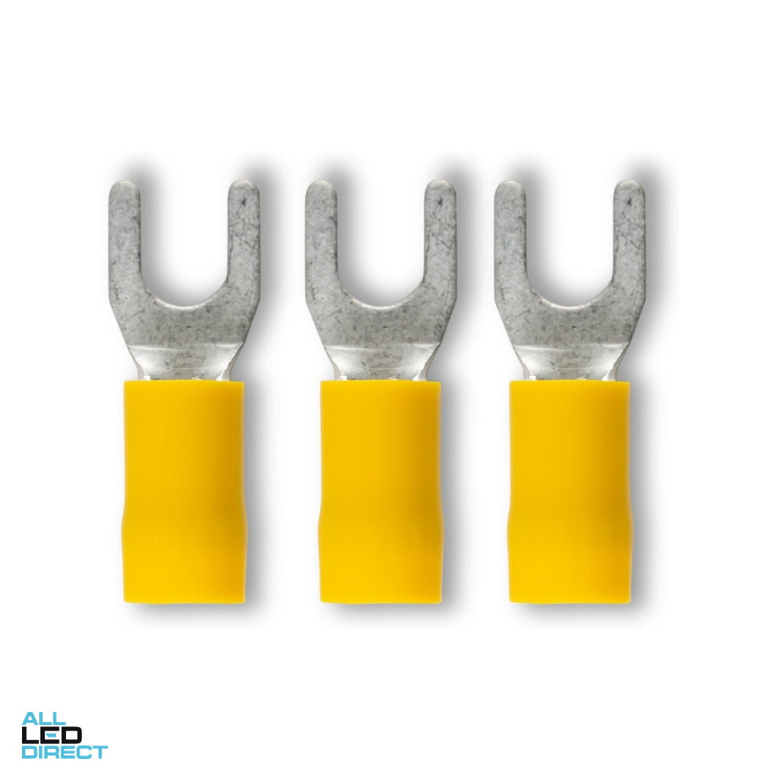Wattmaster 4.0-6.0mm Fork Terminal Yellow Pack of 50 ALL LED Direct