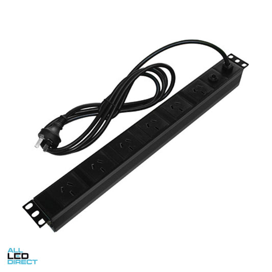 B&R 10 Amp Horizontal Power Rail With 6 x 10 Amp Outlets & Flex & Plug