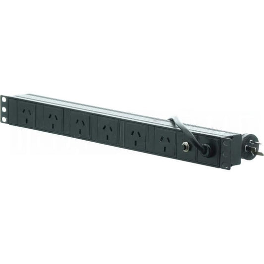 B&R 10 Amp Horizontal Power Rail With 6 x 10 Amp Outlets & Flex & Plug