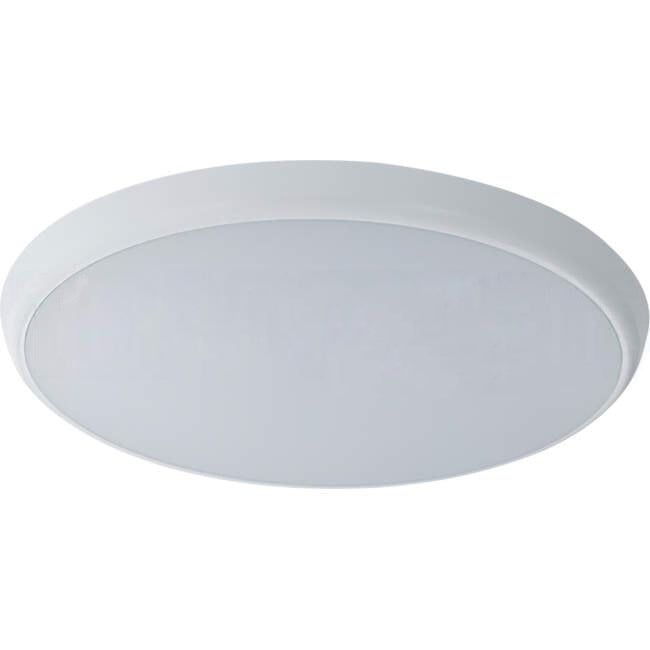 Atom 12 Watt 250mm LED Round Low Profile Dimmable IP54 Oyster Light TRI White