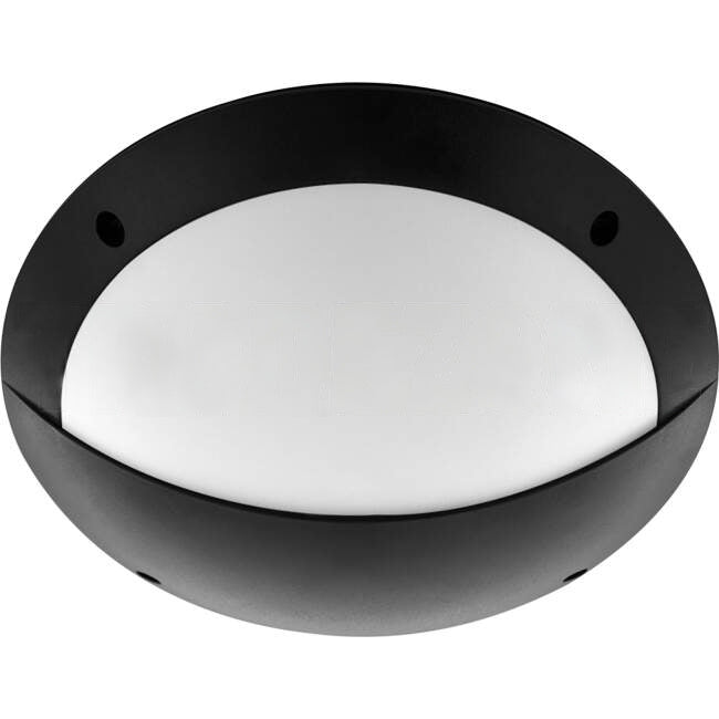 Atom 12 Watt LED Surface Mounted IP66 Oval Bunker Light Black TRI