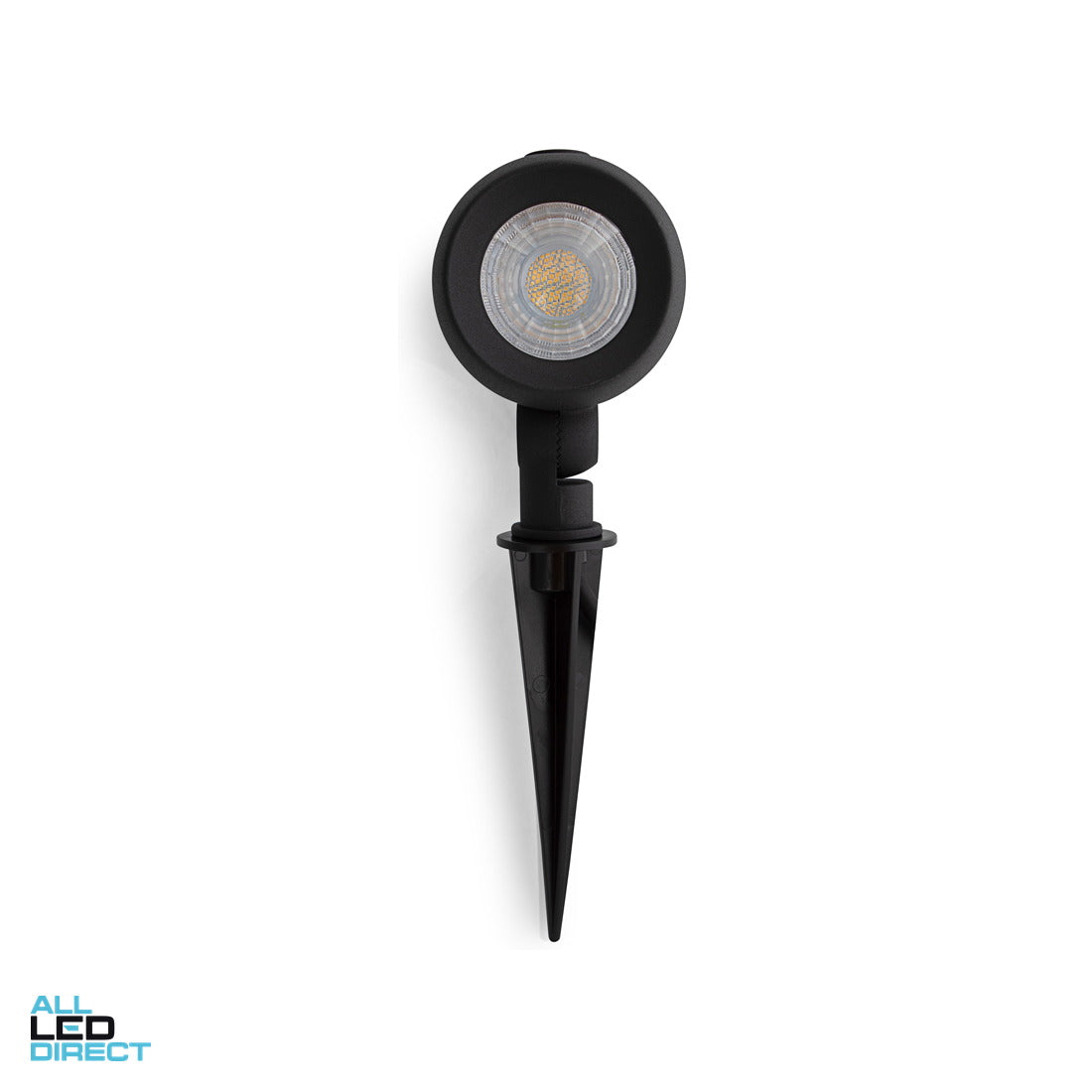 Atom 6 W Weatherproof IP65 LED Garden Spike Light Black 3000 K 490lms ALL LED Direct