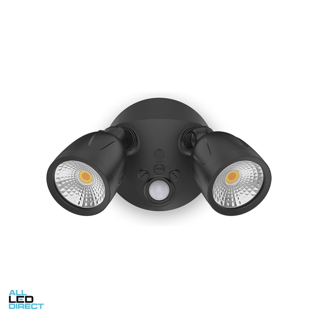 Atom 24 W HAWK LED Twin Spot Light With PIR Sensor Black 3000/4000/6000 K ALL LED Direct