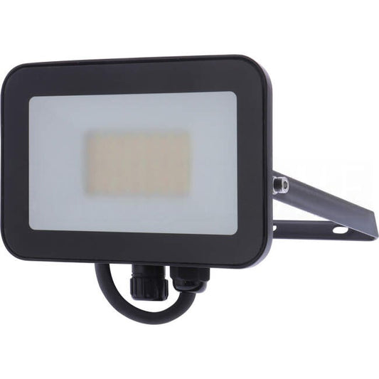 Atom 30 Watt LED Slim Power Adjustable Floodlight IP65 CCT Black