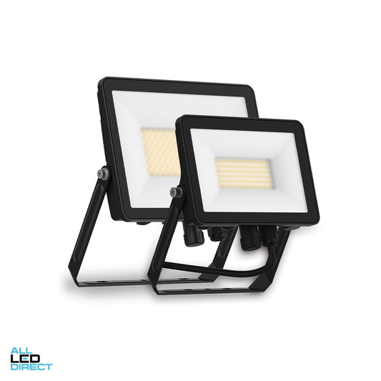 Atom 30/40/50 W SERIES II Slim Adjustable IP65 LED Floodlight Black 3000/4000/5700 K ALL LED Direct