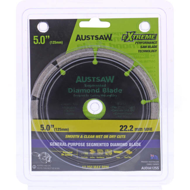 Austsaw 125mm (5 inch) Segmented Rim Diamond Blade