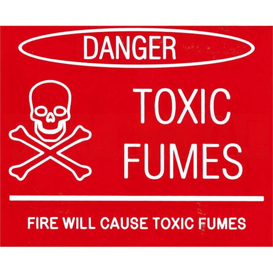 Industrial Engraving Solutions Danger Toxic Fumes Label