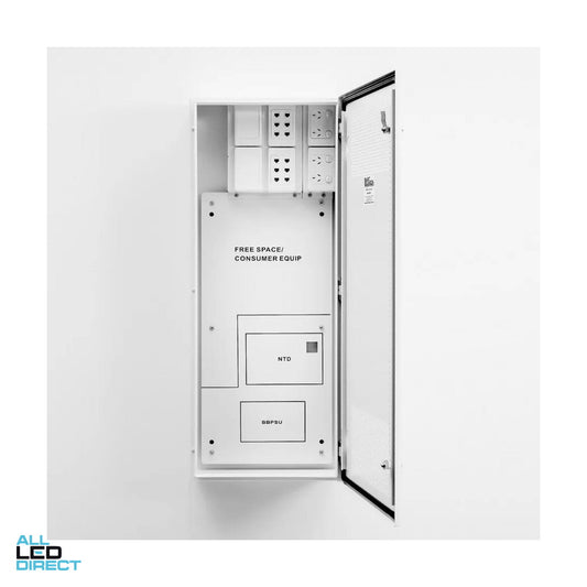 Built Board 1000mm x 400mm x 150mm NBN Compliant Enclosure With Vents White