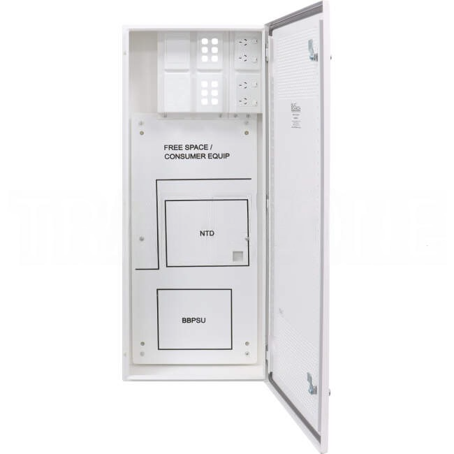 Built Board 1000mm x 400mm x 150mm NBN Compliant Enclosure With Vents White