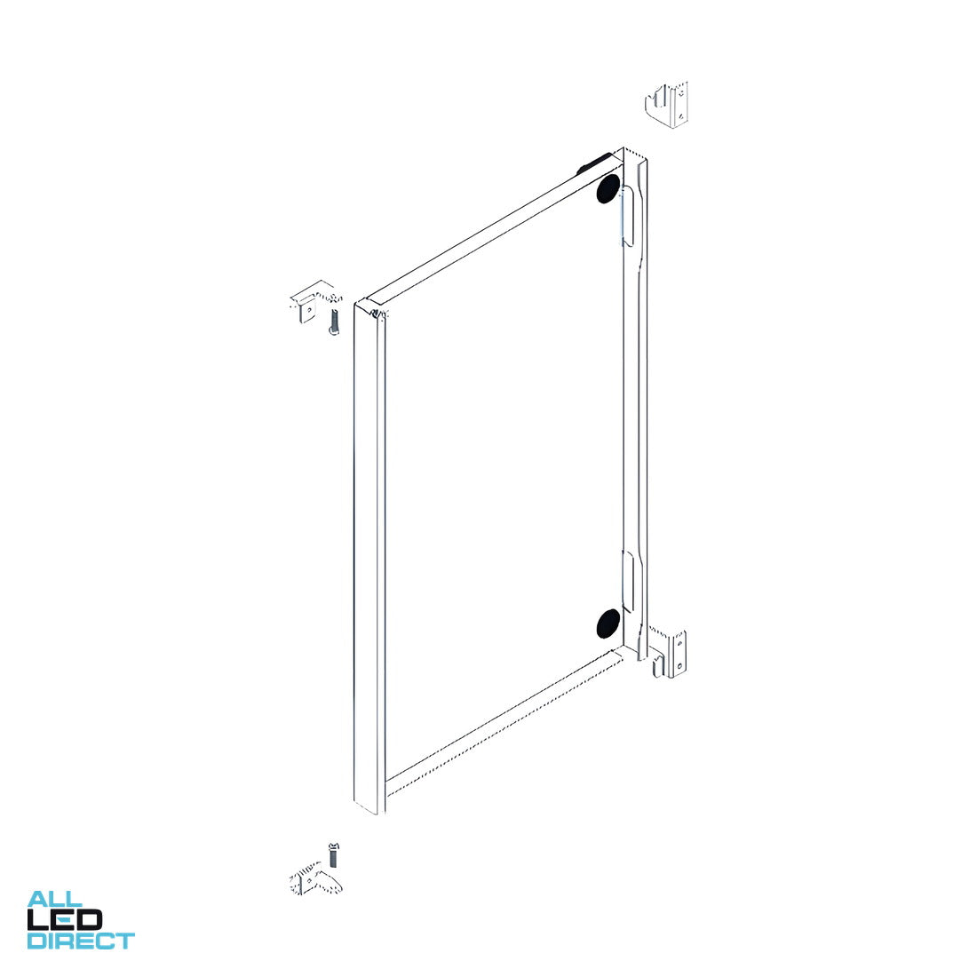 IPD 400mm W x 600mm H Internal Door Suitable For Mild Steel Enclosure ALL LED Direct