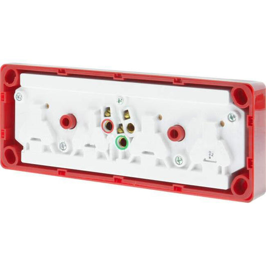 Clipsal 10 Amp CLASSIC C2000 Double Pole Quad Internal Powerpoint Red